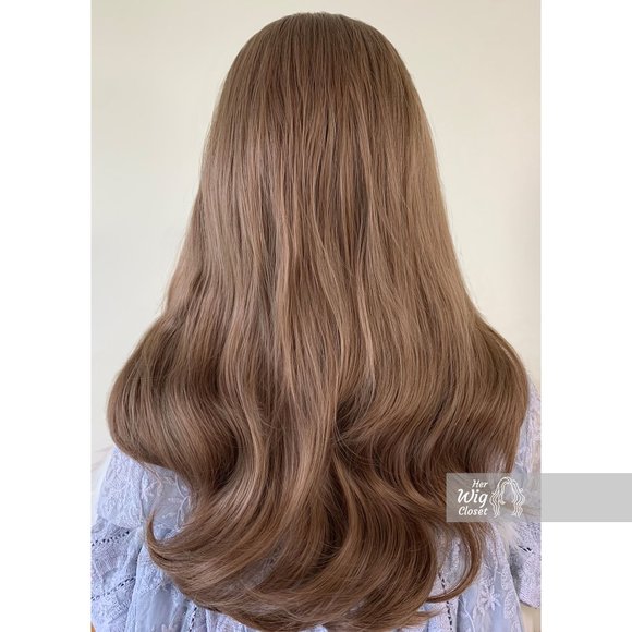 Pastel Honey Blonde Wavy Wig with Bangs | Mothers Day Gift | Sadie - Picture 4 of 4